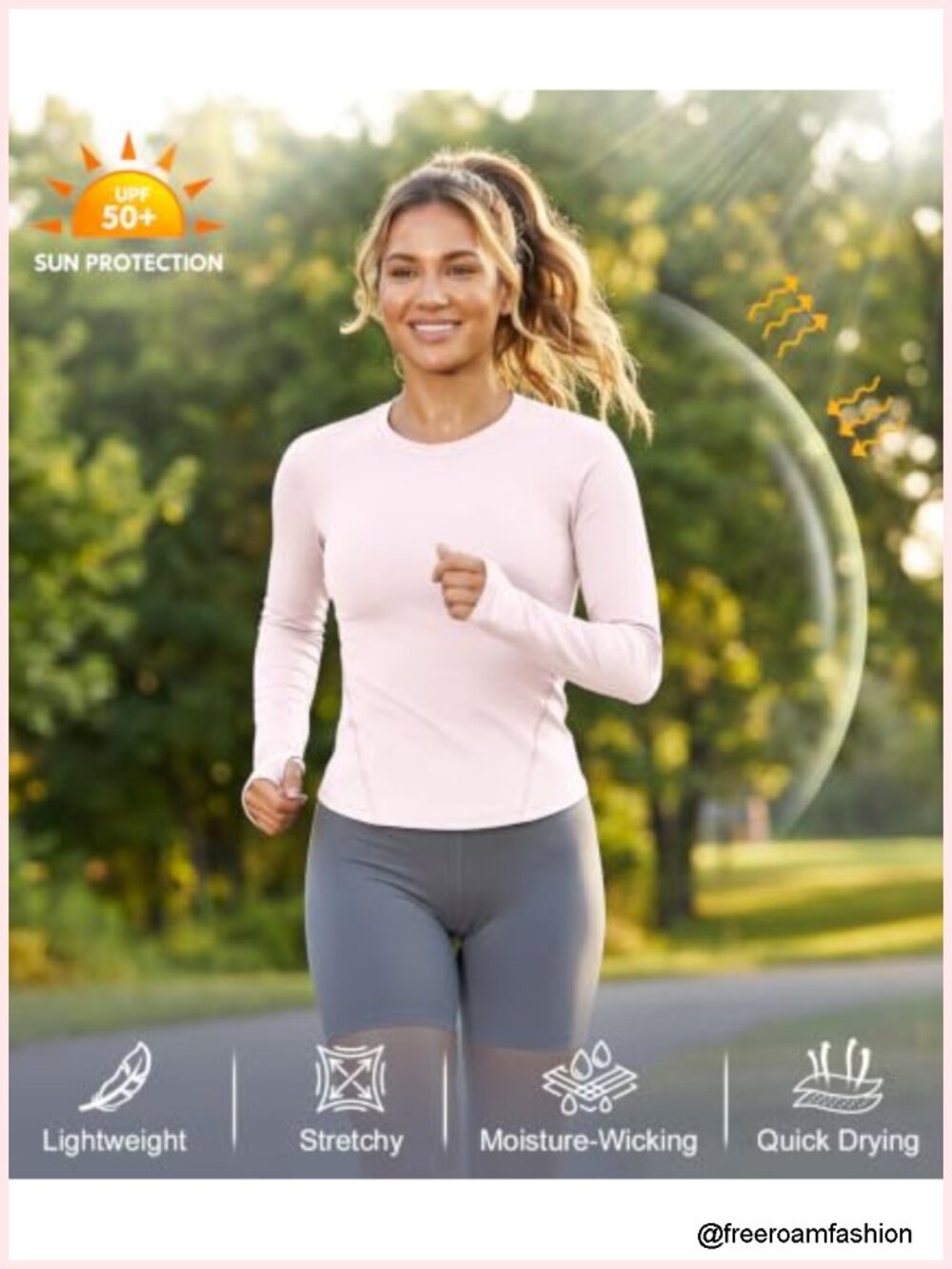 Women's UPF 50+ Long Sleeve Compression Shirts 4-Pack, Quick Dry Athletic - Picture 2 of 6